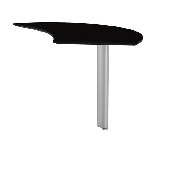 Mayline Medina Curved Desk Extension (Right) in Mocha