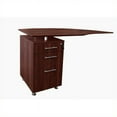 thumbnail image 1 of Mayline Medina Curved Desk Return With Pedestal (Left) in Mahogany, 1 of 3