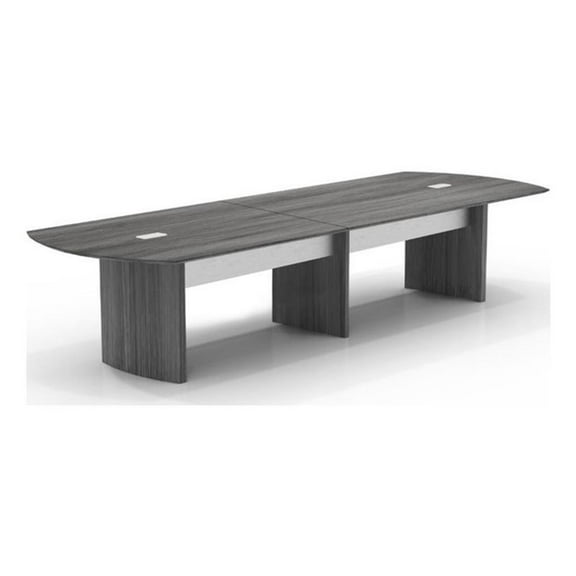 Mayline Medina Series 12' Conference Table in Gray Steel Laminate