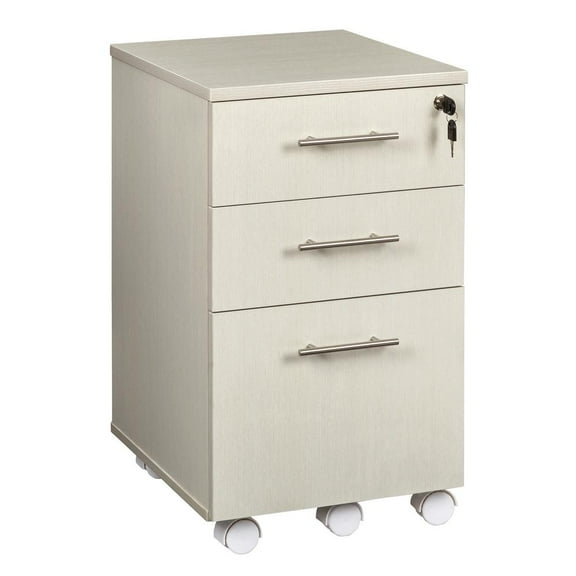 Mayline Medina Series 3 Drawer File Cabinet in Sea Salt White