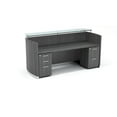 thumbnail image 1 of Mayline Medina Series 87" Engineered Wood Reception Station in Steel Gray, 1 of 2