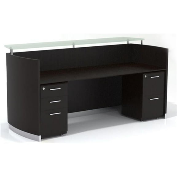 Mayline Medina Series 87" Reception Station with File Cabinets