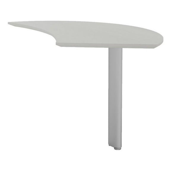 Mayline Medina Series Right Curved Desk Extension in Sea Salt