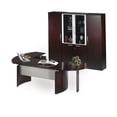 thumbnail image 1 of Mayline Napoli 72" Computer Desk with 2 Curved Returns in Mahogany, 1 of 3