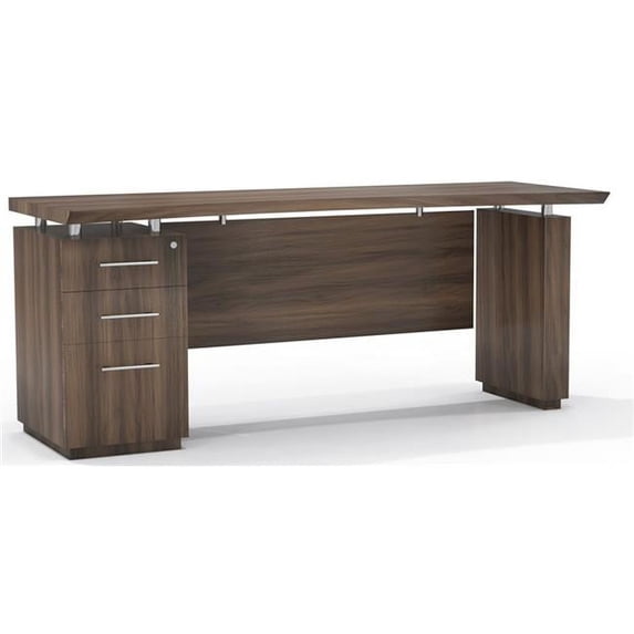 Mayline STC72BTBS 72 in. Sterling Credenza, 1 Box-Box-File Pedestal - Textured Brown Sugar - 29.5 x 72 x 24 in.