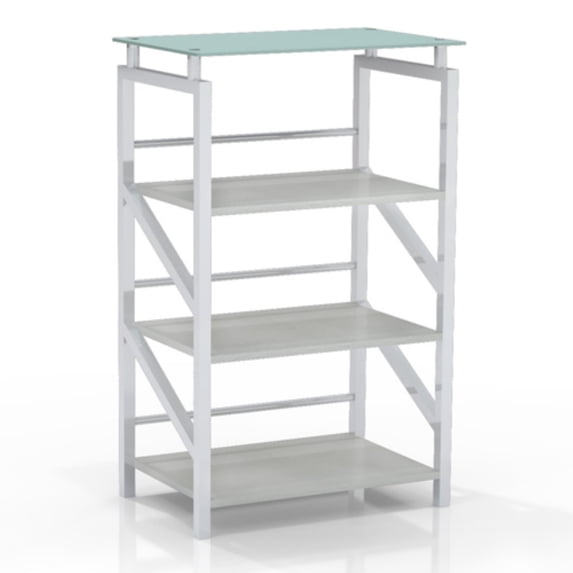 Mayline Soho 4 Shelf Bookcase In Textured White Finish 1007WW