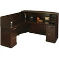 thumbnail image 1 of Mayline Sorrento Left L-Shaped Marble Counter Reception Desk in Espresso, 1 of 2