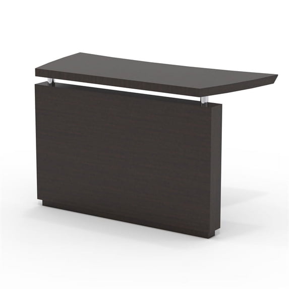 Mayline STEBTDC 42 in. Sterling Curved Bridge - Textured Mocha - 29.5 x 48 x 21.75 in.
