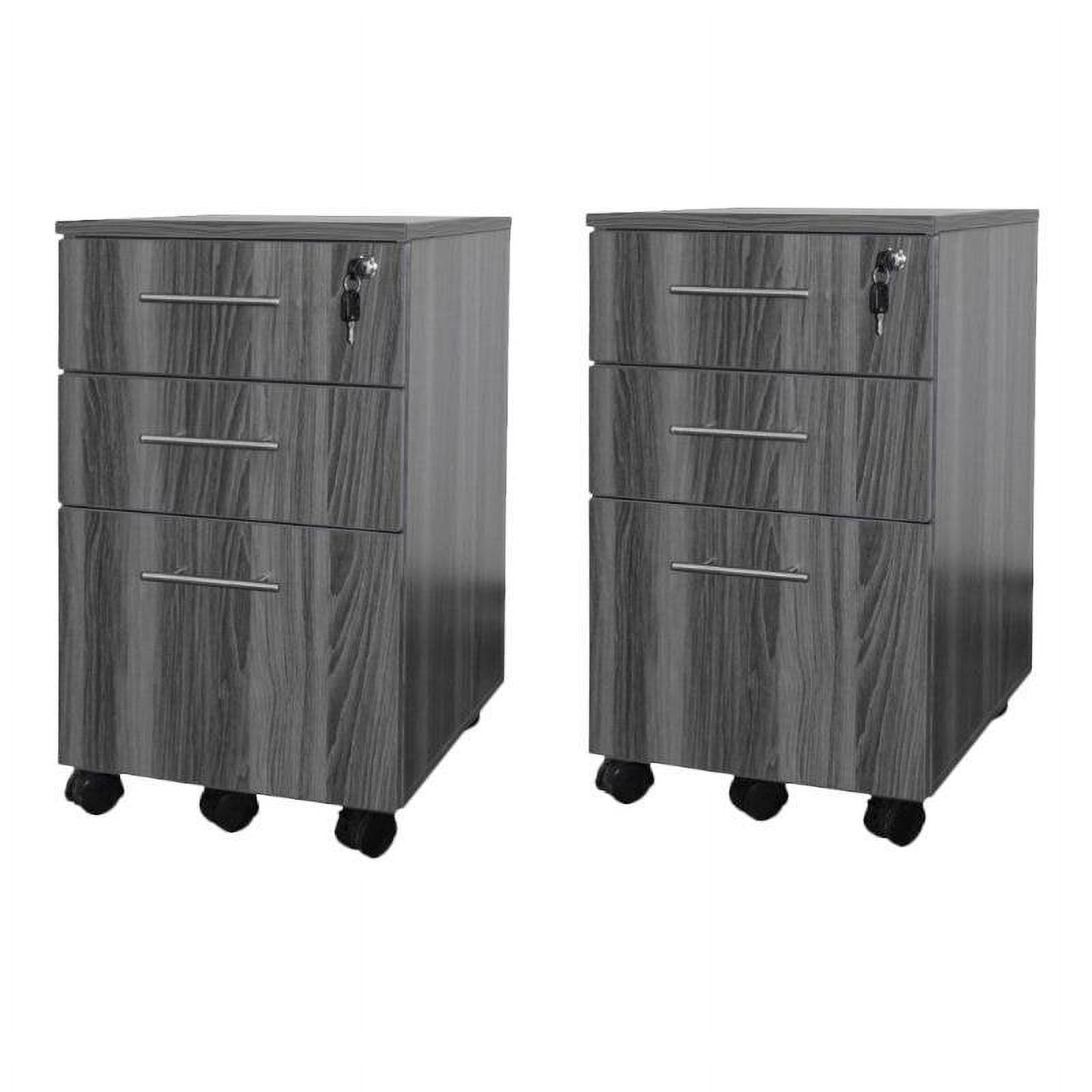 Mayline Value Pack Pedestal (BoxBoxFile) in Gray Steel (Set of 2