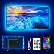 Maylit 14.3ft TV LED Backlight for 65-75 Inch TVs USB Powered RGB Strip Lights with Remote 4 Pack for Room Decor