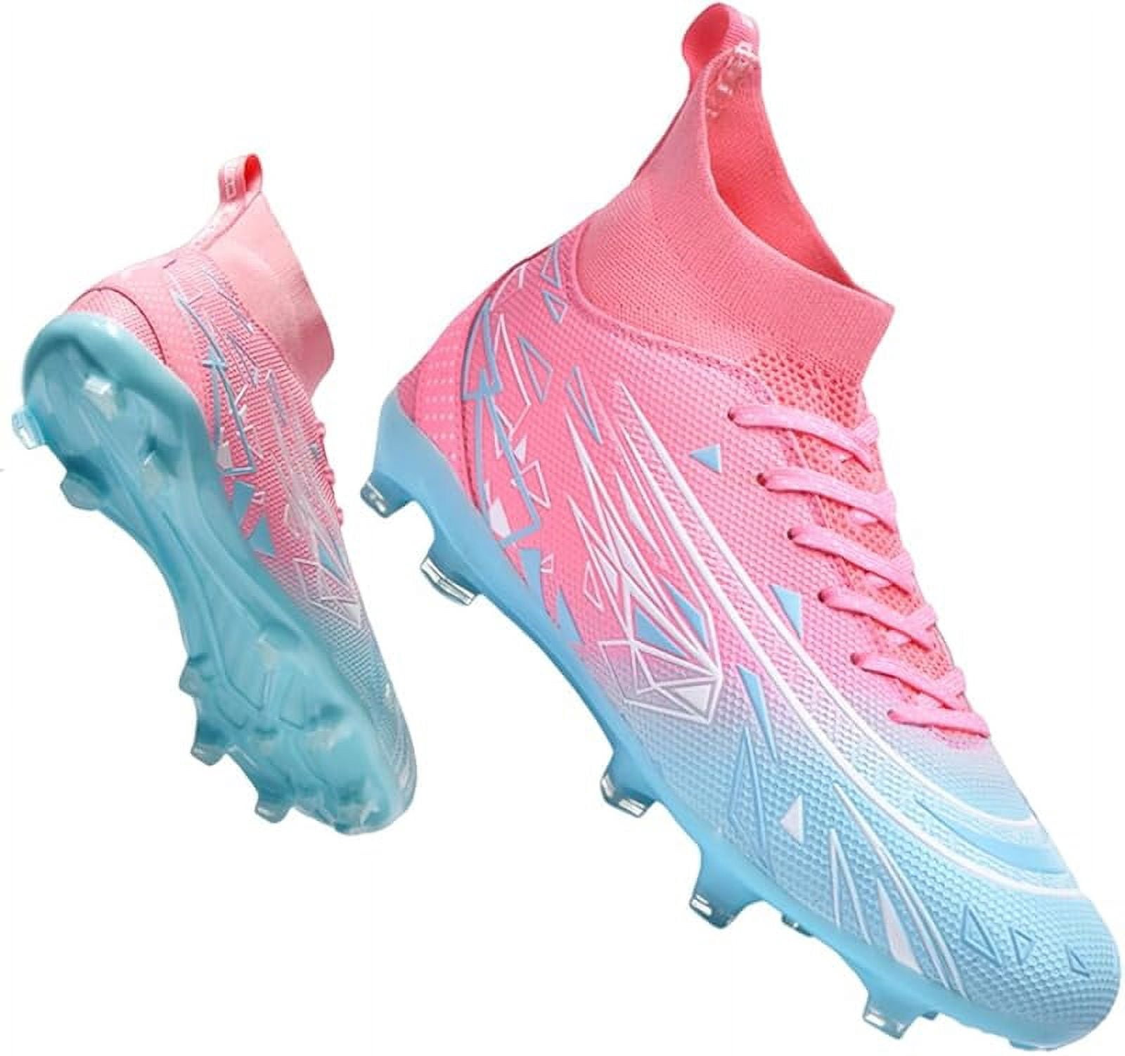 Maylrvjv Men's Soccer Cleats Football Shoes Breathable Non-Slip Outdoor/Indoor/Competition/Training Futsal Sneakers