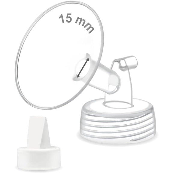 Maymom Flange 15mm Duckbill Compatible with Motif Luna/Spectra/Ameda Mya Pumps Not Original Spectra Synergy Gold Pump Parts or Motif Accessories