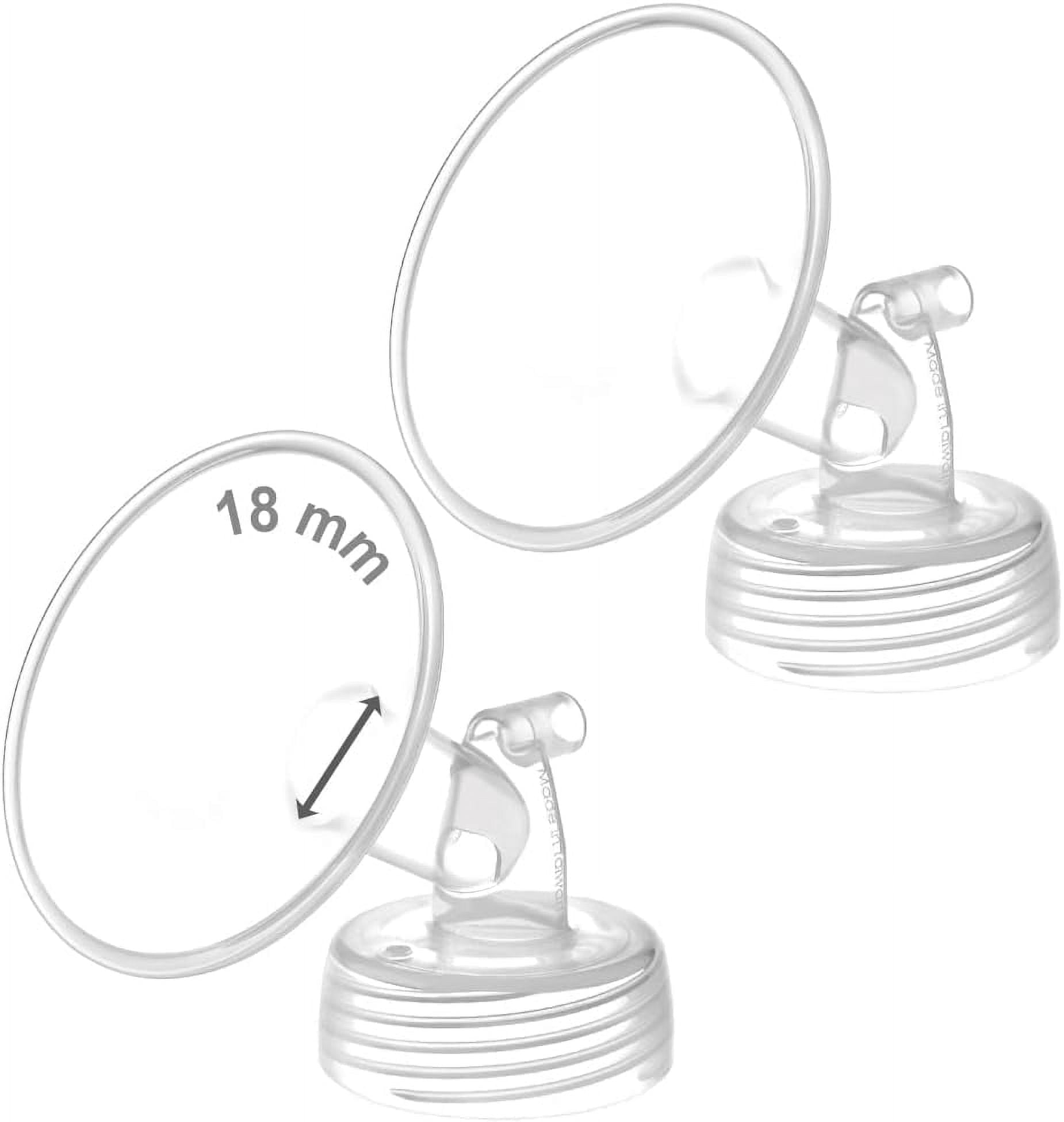 Maymom 18 mm Wide Neck Flange Compatible with Spectra S1 S2 SG Pumps Motif Luna; Not Original Spectra Replacement Pump Parts, 2 Count