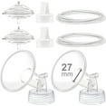 thumbnail image 1 of Maymom 27 mm Flanges, Duckbill Valves, Tubes, Backflow Protectors Compatible with Spectra S1 S2 9 Plus Breastpump. Replacement Pump Parts for Spectra Pump Accessories, 1 of 5