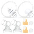 thumbnail image 1 of Maymom Brand 2X Two-Piece Extra Large Breastshield (36 mm) with Valve, membrane and Maymom Connector,Compatible with Medela Pump in Style Breast Pump Top Hole Version, 1 of 10