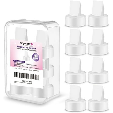 Maymom Duckbill Valves Compatible with Spectra, Replacement Duckbill Valve for Spectra Pump S1 S2 9 Plus Synergy Gold, White Pump Parts Accessories, 8 ct