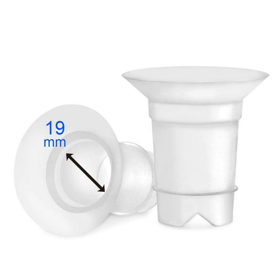 Maymom Flange Inserts 19 mm for Medela, Spectra 24 mm Shields/Flanges, Momcozy/Willow Wearable Cup, 2 Count