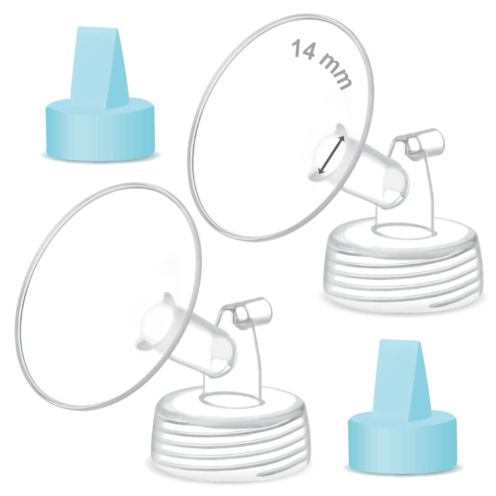 Maymom Pump Parts Work With Spectra S2 Spectra S1, 21mm Flange Valve Tube Bottle Backflow Protector, Not Original Spectra S2 Accessories Spectra Duckbill Valve Spectra Bottle Spectra Flange (21mm)