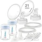 Maymom Pump Parts 21 mm Flange Valve Tube Backflow Protector Bottle with Two-Piece Travel Cap Compatible with Spectra S1 S2 9 Plus Breastpump. Replacement Pump Parts for Spectra Pump Accessories