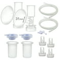 thumbnail image 1 of Maymom Pump Parts Compatible with Ameda Purely Yours Pumps; Incl. Silicone Membrane, Duckbill, Tubing, Flange; Replaces Ameda Spare Parts Kit (Flange 31 mm), 1 of 12