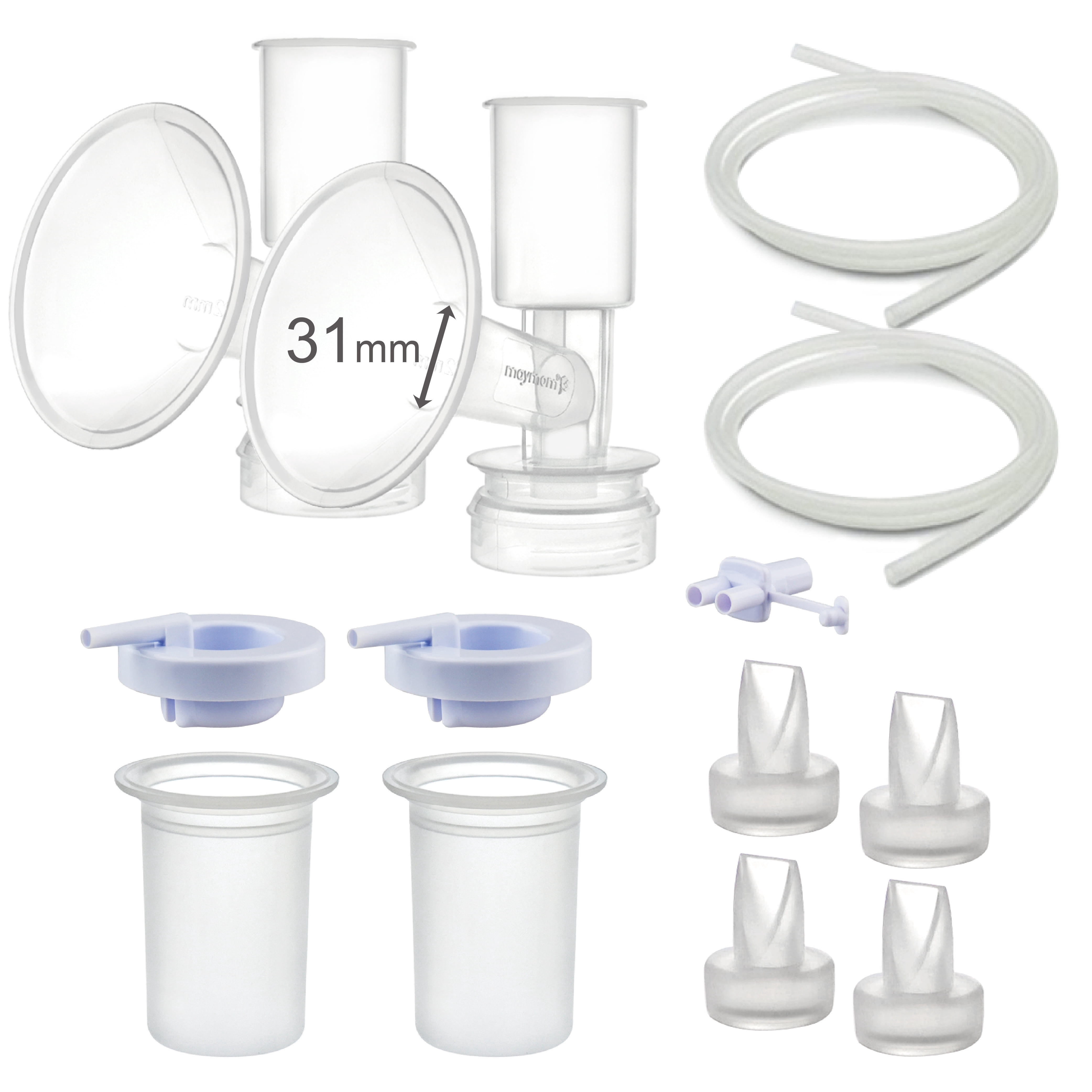 Maymom 31 mm Flange Kit Compatible with Ameda Purely Yours Mya Joy Pump Parts
