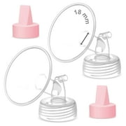 Maymom Pump Parts Compatible with Spectra Ameda Luna Pumps, Spectra Synergy Gold; Inc 18 mm Wide Mouth Flange Pink Duckbill Valve; Not Original Spectra Replacement Pump Parts