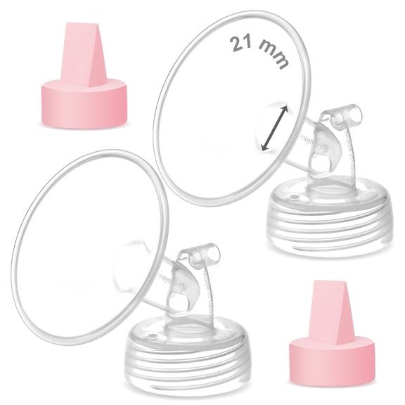 Maymom Pump Parts Compatible with Spectra Ameda Luna Pumps, Spectra Synergy Gold; Inc 21 mm Wide Mouth Flange Pink Duckbill Valve; Not Original Spectra Replacement Pump Parts