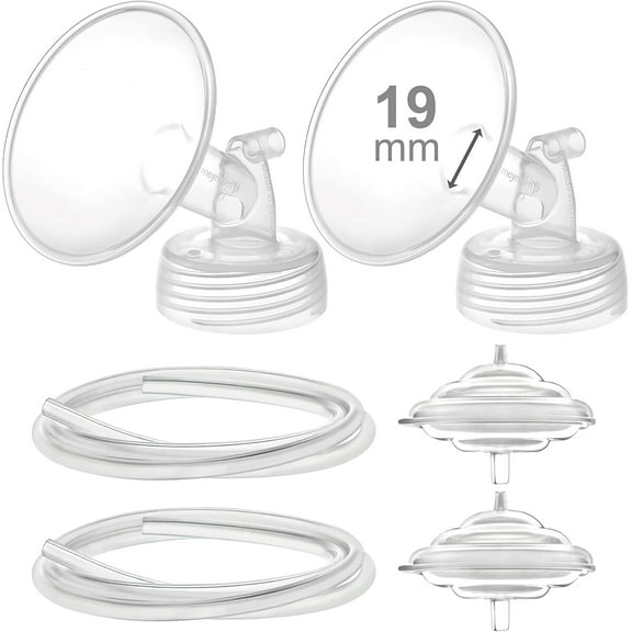 Maymom Pump Parts Compatible with Spectra S1 S2 9 Plus Breastpump. Not Original Spectra Replacement Pump Parts. Inc 19 mm Flange Backflow Protector Tubing