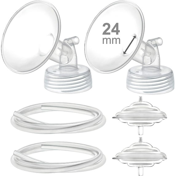 Maymom Pump Parts Compatible with Spectra S1 S2 9 Plus Breastpump. Not Original Spectra Replacement Pump Parts. Inc 24 mm Flange Backflow Protector Tubing