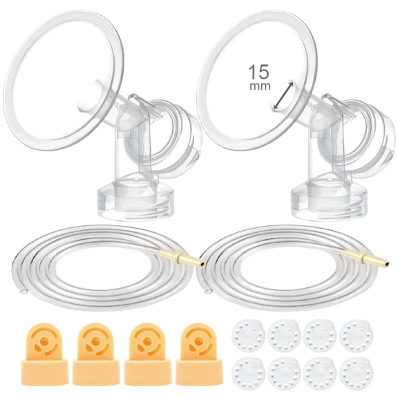 Maymom Flange Kit 15 mm Compatible with Medela Pump in Style Pump Lactina Symphony