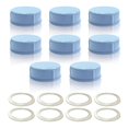 thumbnail image 1 of Maymom Solid Lids with Sealing Ring for Standard Sized Bottles, Bottles Lids, Compatible with Medela Bottles, Ameda, and Small Sized Nuk, Playtex, Gerber Bottles, Lifefactory Bottle; 8pc (Blue), 1 of 2