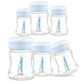 thumbnail image 1 of Maymom Wide-Mouth Milk Storage Collection Bottle with Travel Cap Sealing Ring, Blue 6pc, 1 of 4