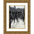 thumbnail image 1 of Maynard Dixon 14x18 Gold Ornate Wood Frame and Double Matted Museum Art Print Titled - Jack London, the Son of the Wolf Frontispiece (1899), 1 of 4
