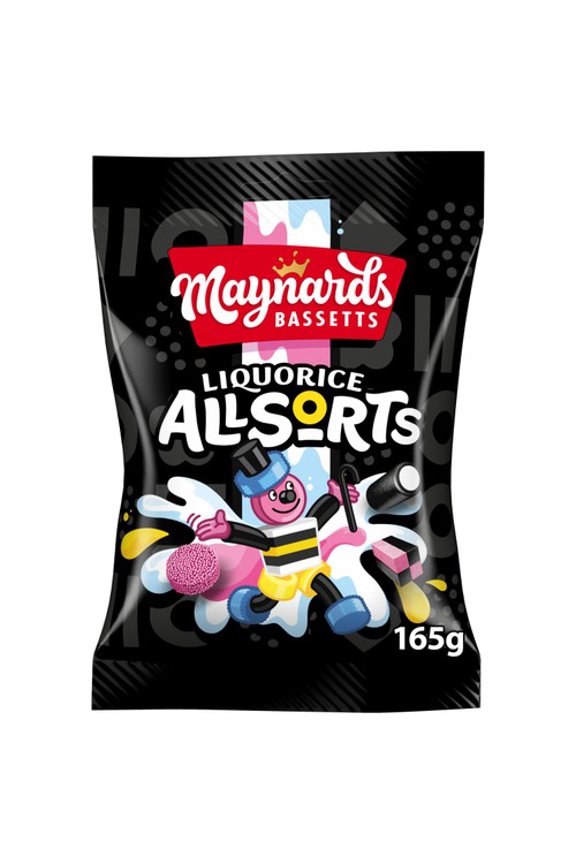 Bassetts Liquorice Allsorts Sweets Bag 165g, British Import (Pack of 6)