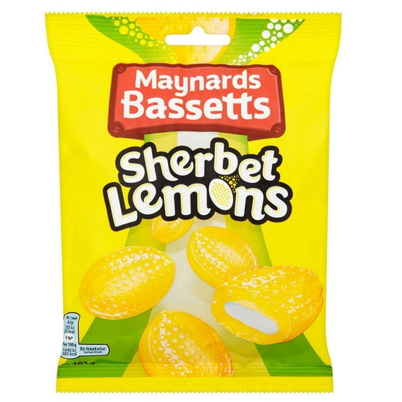 Maynards Bassetts Sherbet Lemons Bag 200 g (Pack of 6)