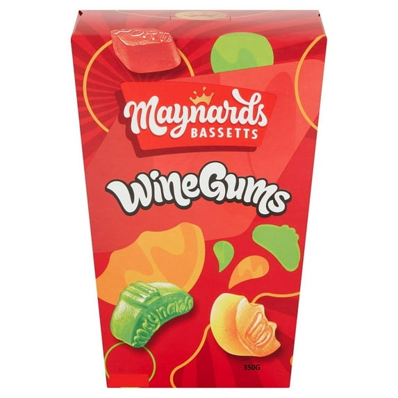 Maynards Bassetts Wine Gums Sweets Carton 350G, Imported from Britain