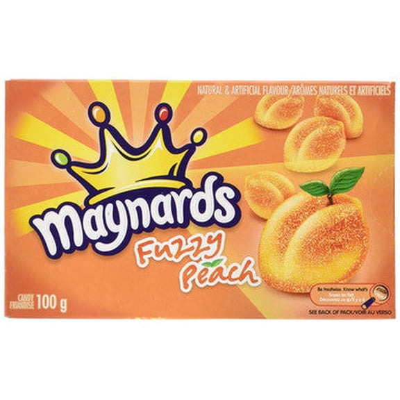 Maynards Fuzzy Peach Candy Boxes, 100g/3.5oz, 12pk {Imported from Canada}