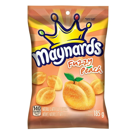 Maynards Gummy Candy, Fuzzy Peach, 185g/6.5oz {Imported from Canada}
