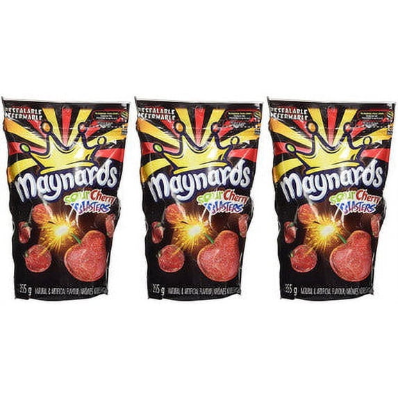Maynards Sour Cherry Blasters Candy, 355g/12.5 oz. per pack (3 Pk) {Imported from Canada}