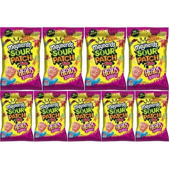 Maynards Sour Patch Kids Big Heads 185g/6.5oz., 9pk, {Imported from Canada}