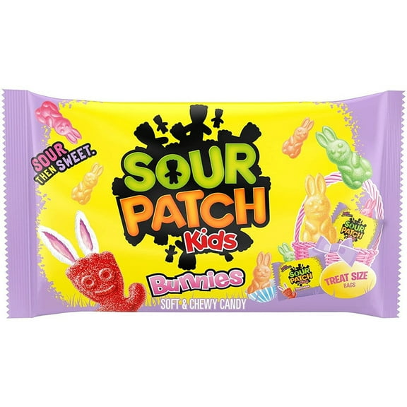 Maynards Sour Patch Kids Bunnies Easter Candy, 18 Fun Treats, 225g/7.9 oz Bag {Imported from Canada}