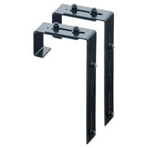 Mayne Adjustable Deck Rail Bracet 3.7"x1.8x 9.6" Steel Black 2-Pack for Mayne Window Boxes with Hardware Included