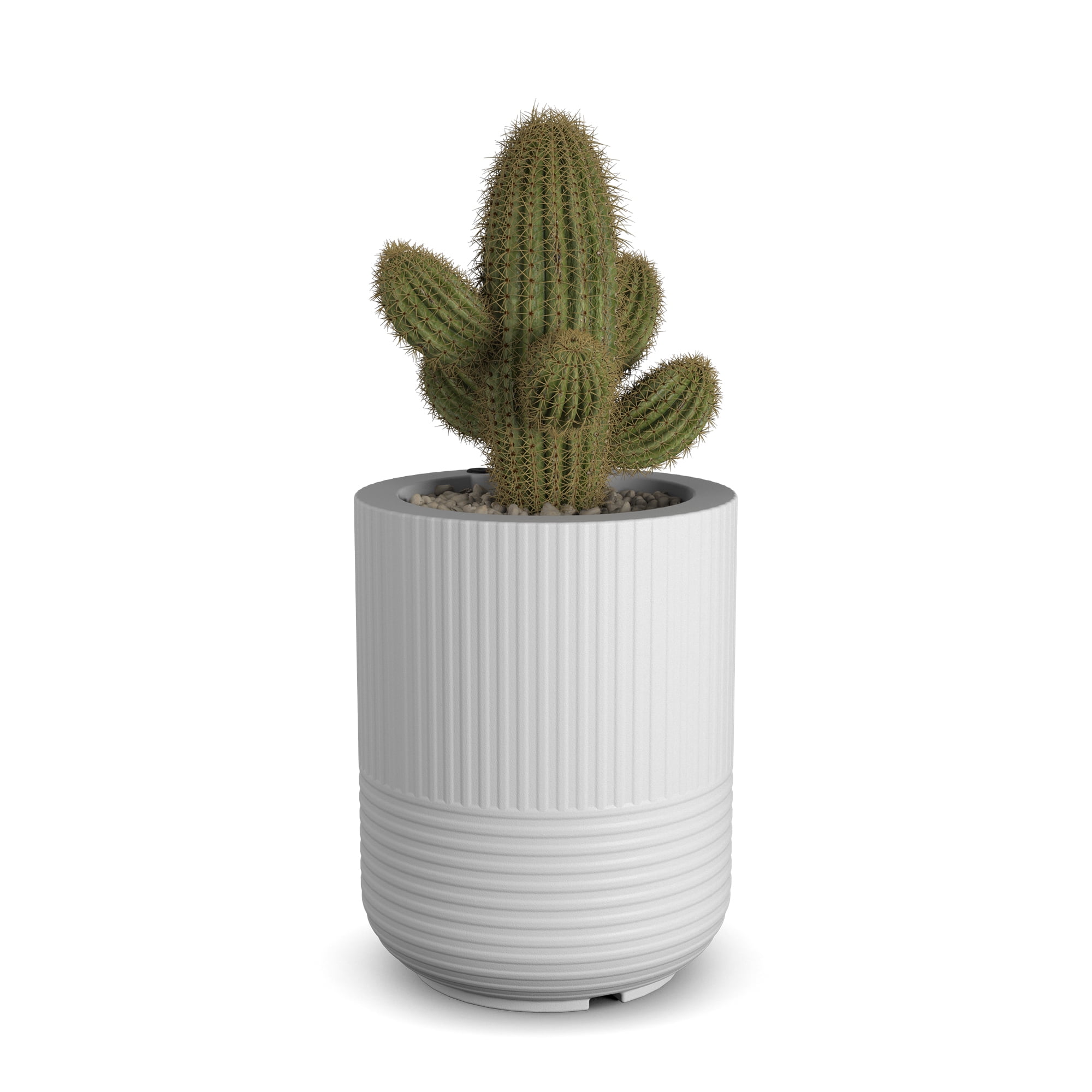 Mayne Arden 14" x 14" x 18" Round Polyethylene White Planter