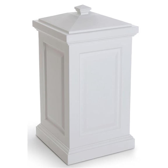 Mayne Berkshire Weatherproof Traditional Plastic Waste Bin in White