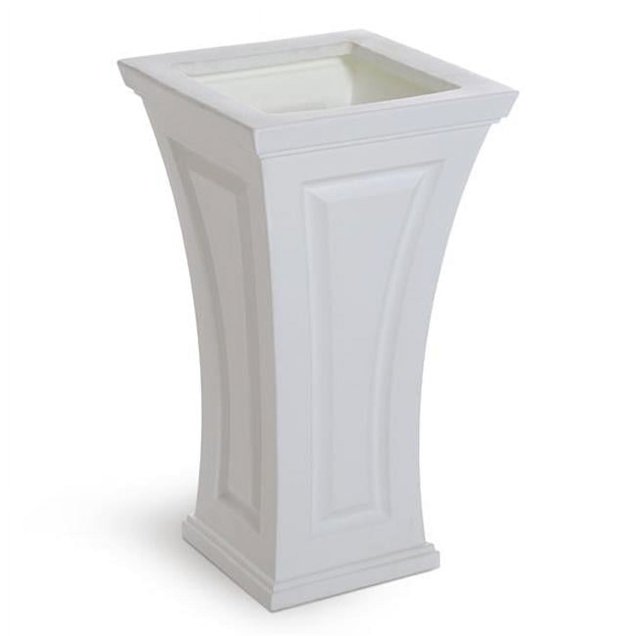 Cambridge Tall White Polyethylene Outdoor Planter