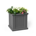 thumbnail image 1 of Mayne Cape Cod 14" x 14" x 14" Square Graphite Grey Self-Watering Polyethylene Planter, 1 of 2