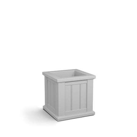 Cape Cod 14" x 14" x 14" Square White Self-Watering Plastic Planter