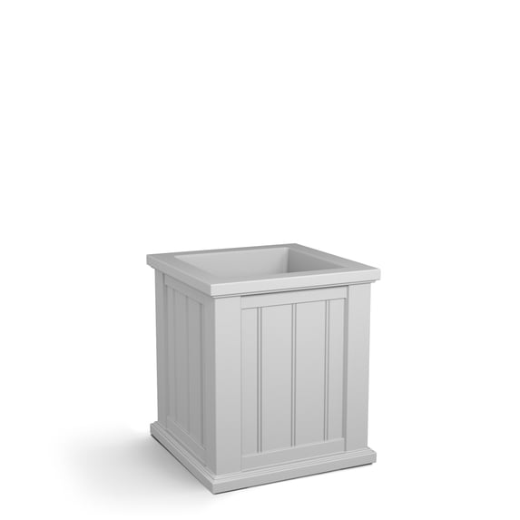 Cape Cod 16" x 16" x 18" Square White Self-Watering Plastic Planter