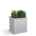 thumbnail image 1 of Cape Cod 20" x 20" x 20" Square White Self-Watering Plastic Planter, 1 of 12