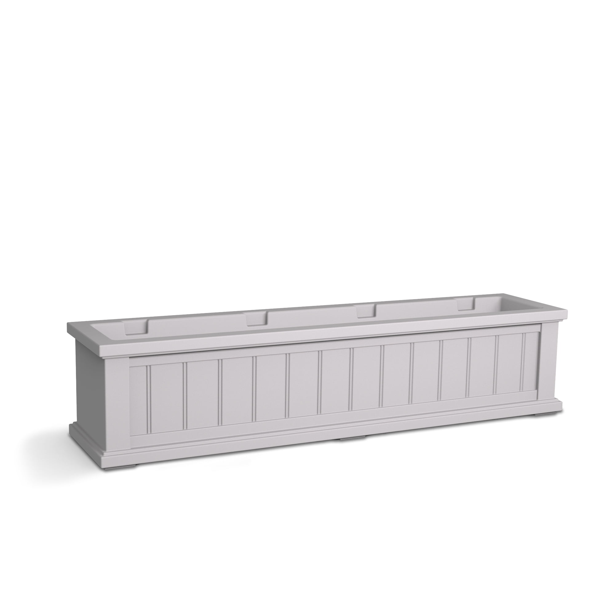 Cape Cod 48" x 11" x 11" Rectangle White Self-Watering Plastic Window Box Planter